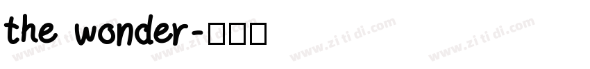 the wonder字体转换